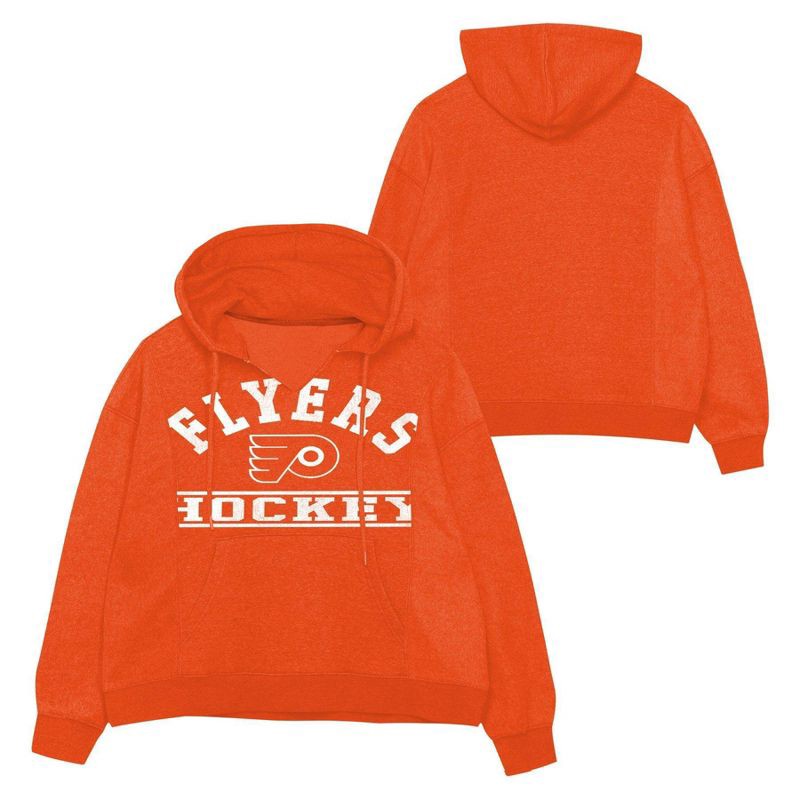 slide 1 of 3, NHL Philadelphia Flyers Girls' Long Sleeve Hooded Sweatshirt - L, 1 ct