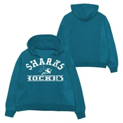 NHL San Jose Sharks Girls' Long Sleeve Hooded Sweatshirt - XS