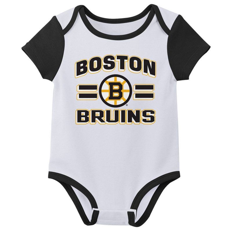 slide 3 of 4, NHL Boston Bruins Infant Boys' 3pk Bodysuit - 18M, 3 ct
