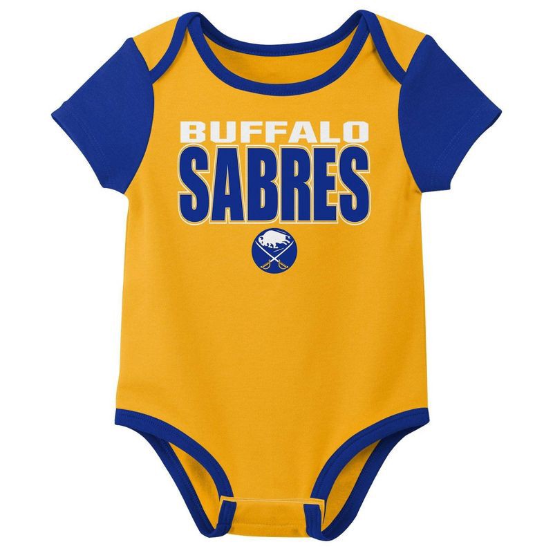 slide 2 of 4, NHL Buffalo Sabres Infant Boys' 3pk Bodysuit - 0-3M, 3 ct