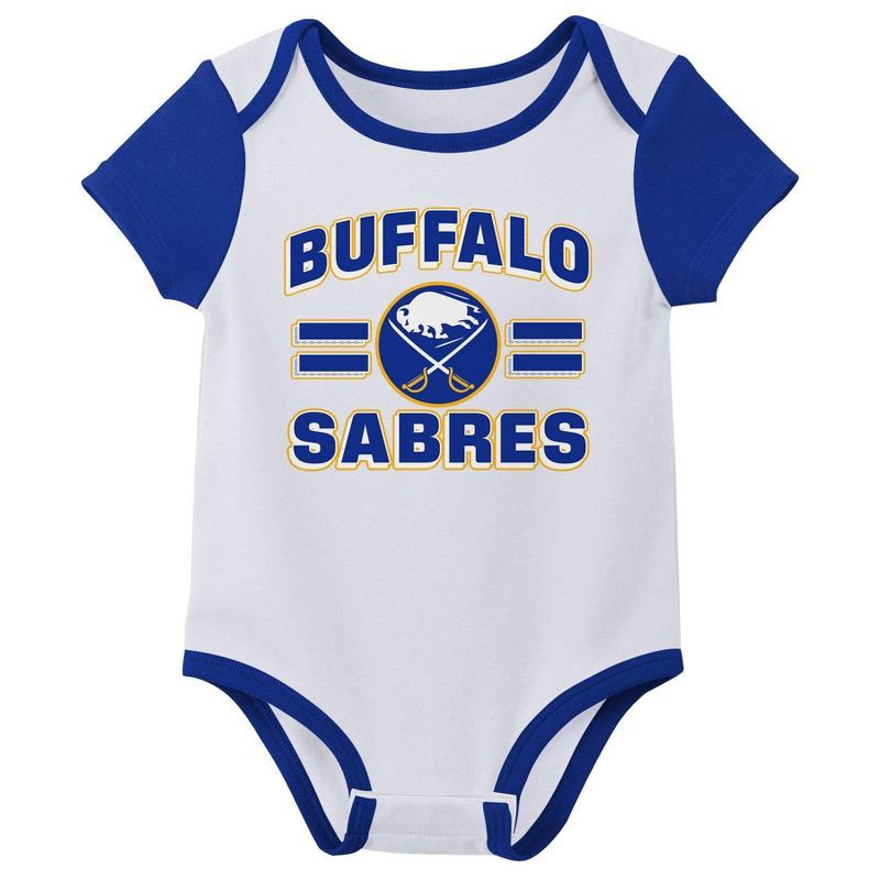 slide 3 of 4, NHL Buffalo Sabres Infant Boys' 3pk Bodysuit - 6-9M, 3 ct