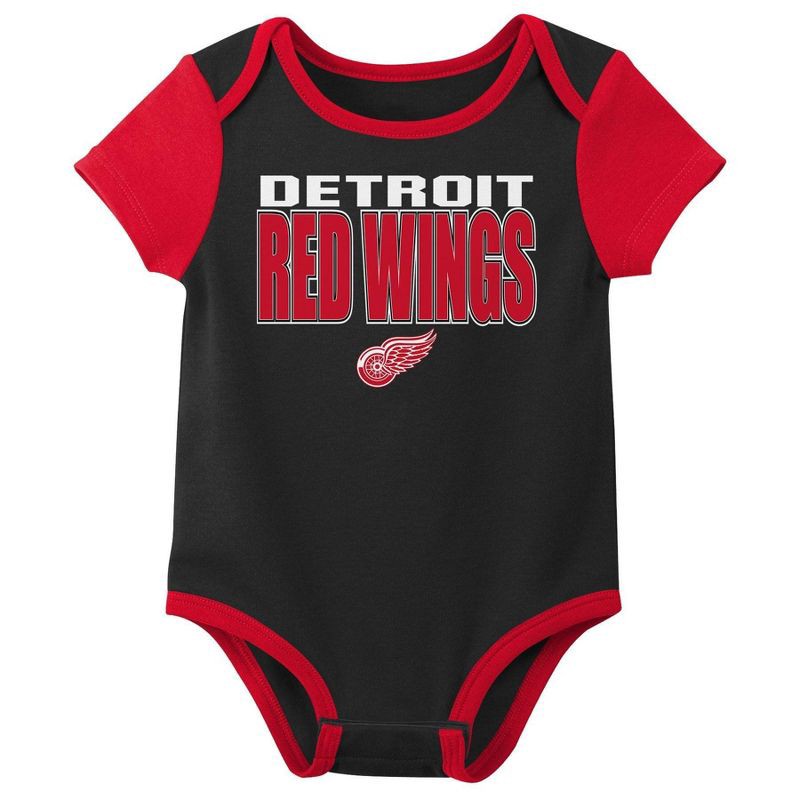 slide 2 of 4, NHL Detroit Red Wings Infant Boys' 3pk Bodysuit - 3-6M, 3 ct