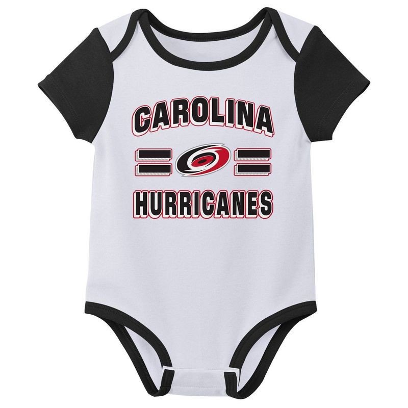 slide 3 of 4, NHL Carolina Hurricanes Infant Boys' 3pk Bodysuit - 0-3M, 3 ct