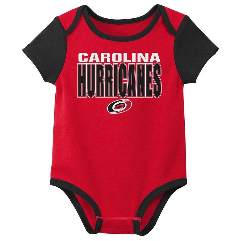 slide 2 of 4, NHL Carolina Hurricanes Infant Boys' 3pk Bodysuit - 6-9M, 3 ct