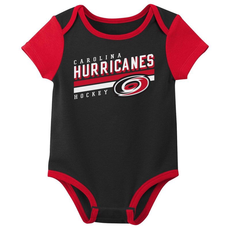 slide 4 of 4, NHL Carolina Hurricanes Infant Boys' 3pk Bodysuit - 12M, 3 ct
