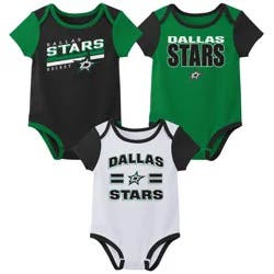 NHL Dallas Stars Infant Boys' 3pk Bodysuit - 3-6M