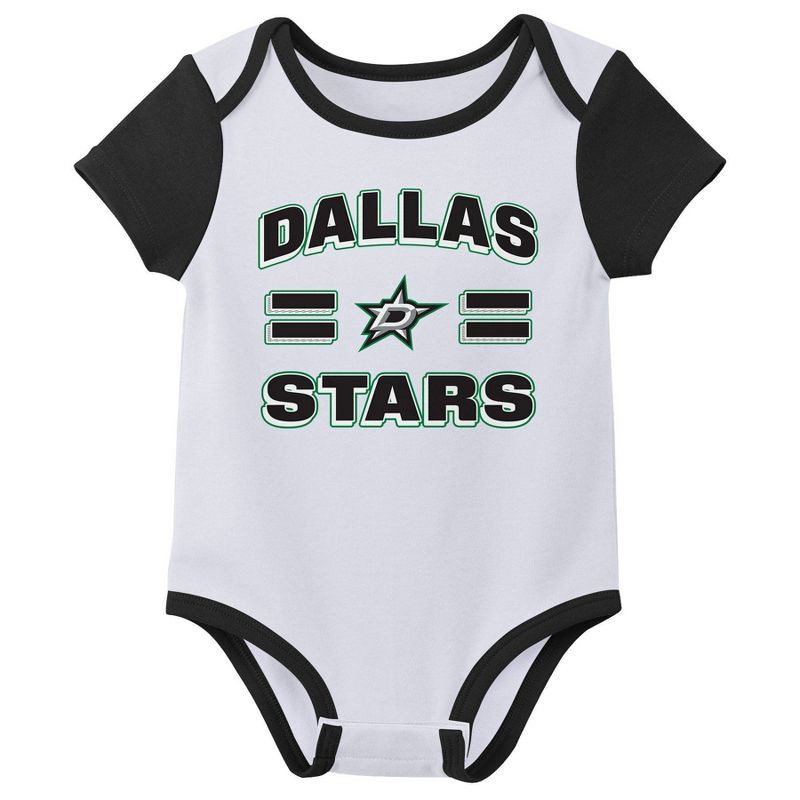 slide 3 of 4, NHL Dallas Stars Infant Boys' 3pk Bodysuit - 12M, 3 ct