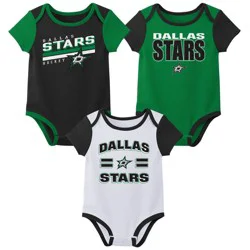NHL Dallas Stars Infant Boys' 3pk Bodysuit - 12M