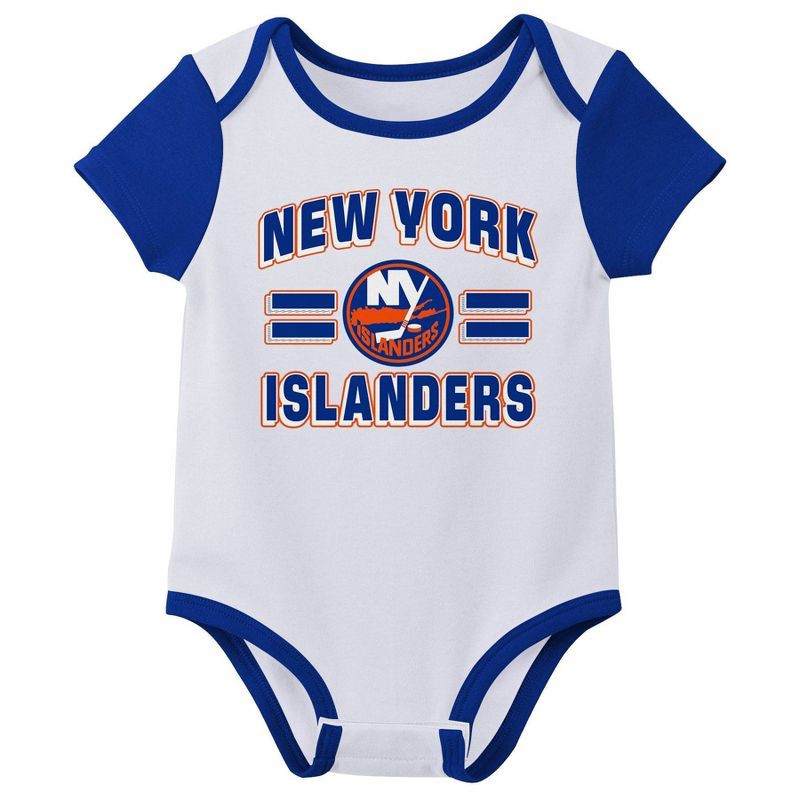 slide 3 of 4, NHL New York Islanders Infant Boys' 3pk Bodysuit - 12M, 3 ct