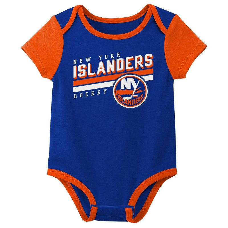 slide 4 of 4, NHL New York Islanders Infant Boys' 3pk Bodysuit - 12M, 3 ct