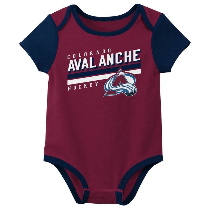 slide 4 of 4, NHL Colorado Avalanche Infant Boys' 3pk Bodysuit - 18M, 3 ct