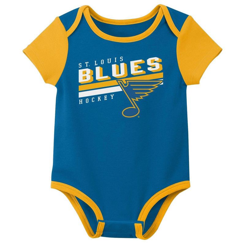 slide 4 of 4, NHL St. Louis Blues Infant Boys' 3pk Bodysuit - 3-6M, 3 ct