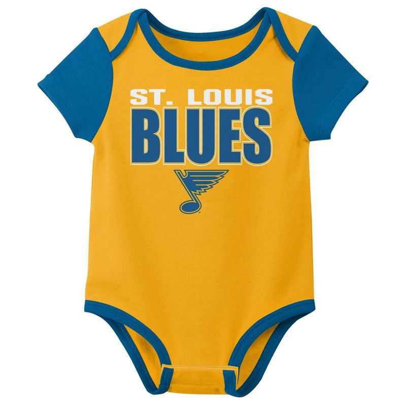 slide 2 of 4, NHL St. Louis Blues Infant Boys' 3pk Bodysuit - 12M, 3 ct
