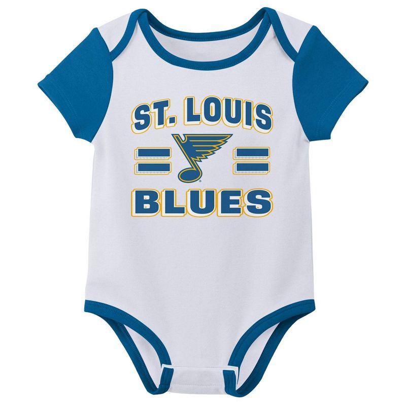 slide 3 of 4, NHL St. Louis Blues Infant Boys' 3pk Bodysuit - 12M, 3 ct