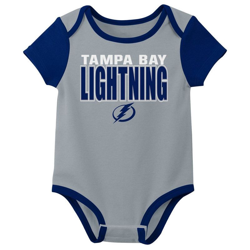 slide 2 of 4, NHL Tampa Bay Lightning Infant Boys' 3pk Bodysuit - 0-3M, 3 ct