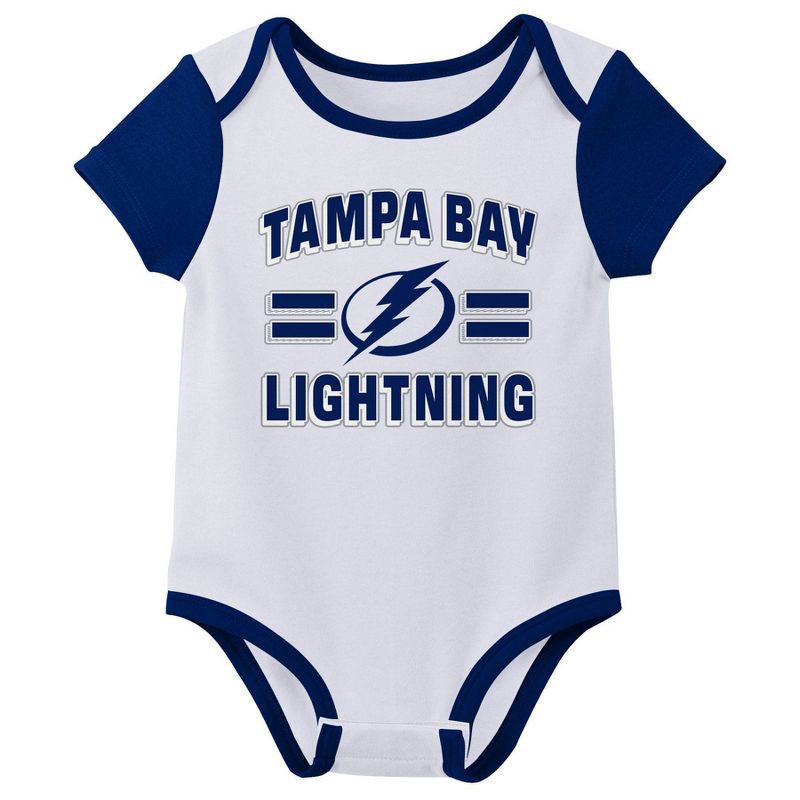 slide 3 of 4, NHL Tampa Bay Lightning Infant Boys' 3pk Bodysuit - 6-9M, 3 ct