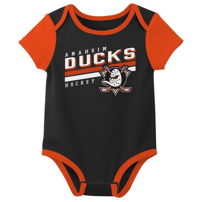 slide 4 of 4, NHL Anaheim Ducks Infant Boys' 3pk Bodysuit - 3-6M, 3 ct