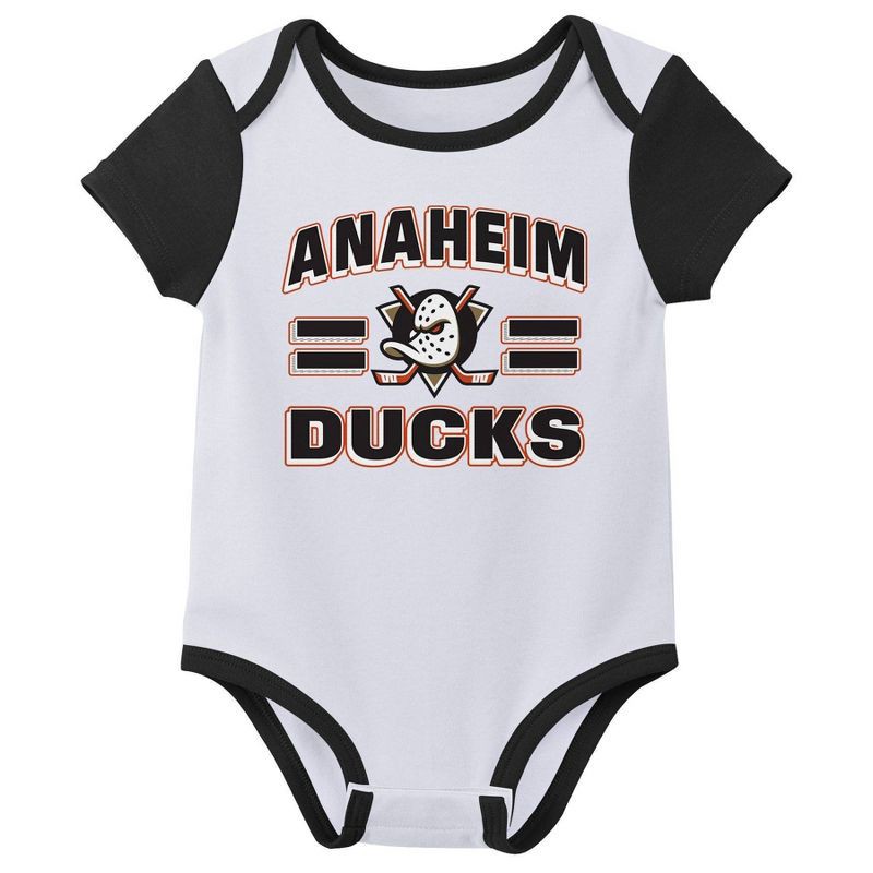 slide 3 of 4, NHL Anaheim Ducks Infant Boys' 3pk Bodysuit - 6-9M, 3 ct