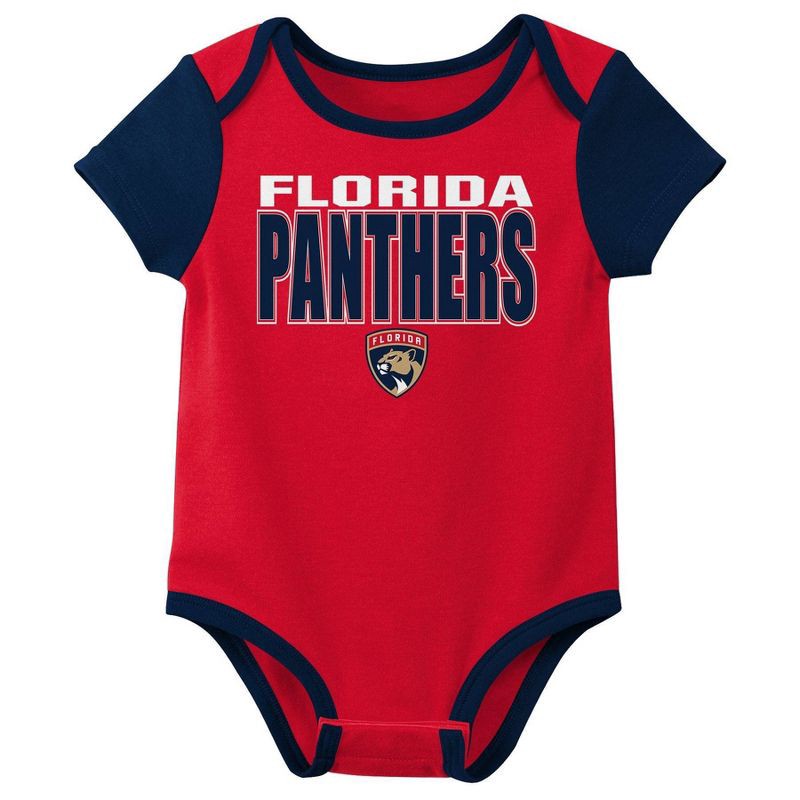 slide 2 of 4, NHL Florida Panthers Infant Boys' 3pk Bodysuit - 3-6M, 3 ct