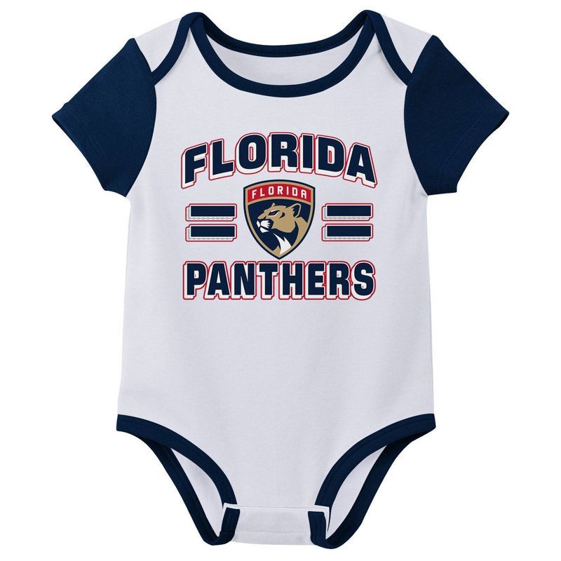 slide 3 of 4, NHL Florida Panthers Infant Boys' 3pk Bodysuit - 3-6M, 3 ct