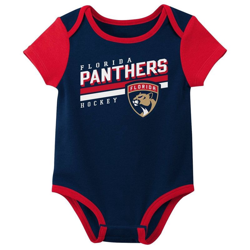 slide 4 of 4, NHL Florida Panthers Infant Boys' 3pk Bodysuit - 3-6M, 3 ct