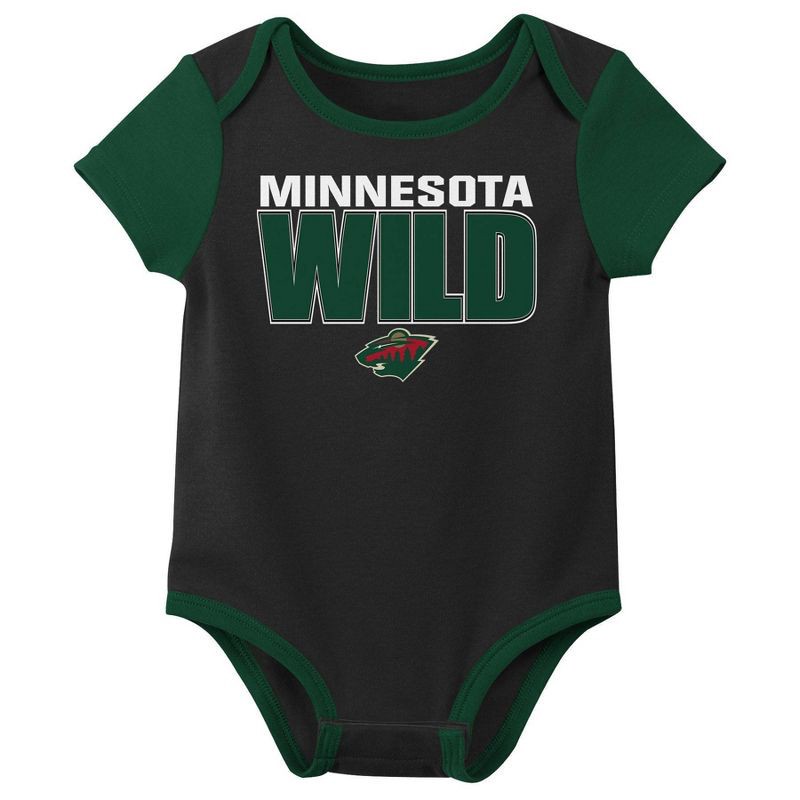 slide 2 of 4, NHL Minnesota Wild Infant Boys' 3pk Bodysuit - 18M, 3 ct