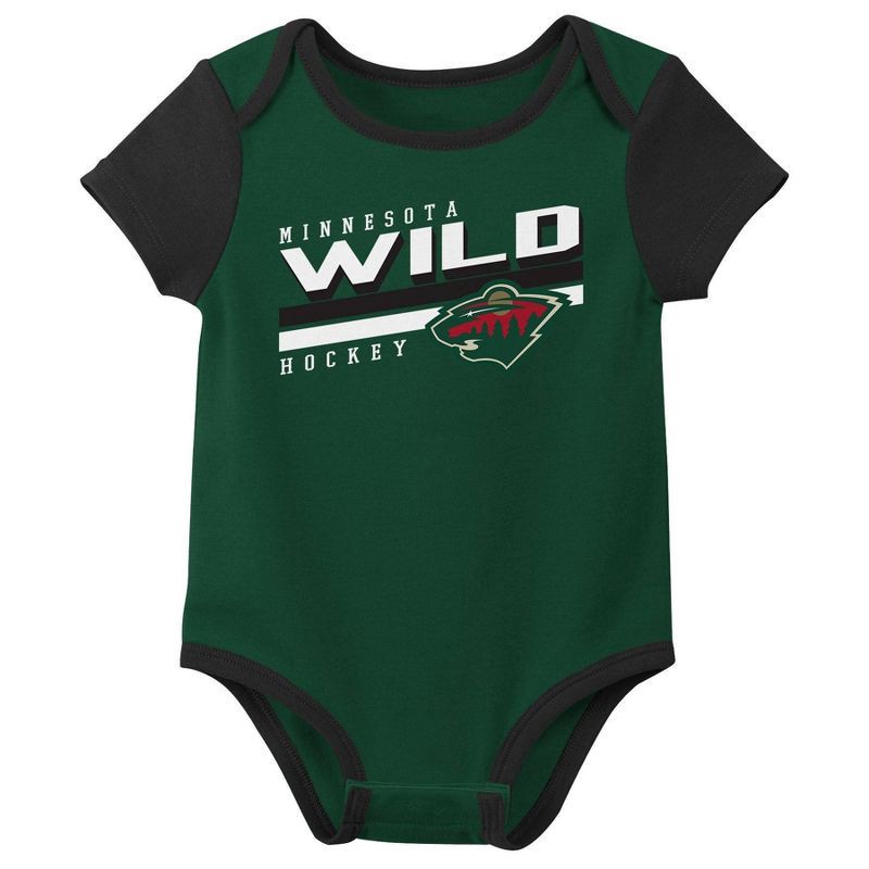 slide 4 of 4, NHL Minnesota Wild Infant Boys' 3pk Bodysuit - 18M, 3 ct