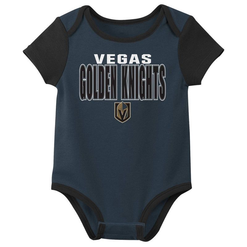 slide 2 of 4, NHL Vegas Golden Knights Infant Boys' 3pk Bodysuit - 12M, 3 ct