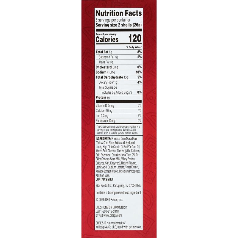 slide 8 of 9, Ortega Cheez-It Flavored Taco Shells - 4.6oz, 4.6 oz