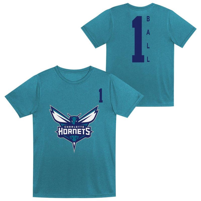 slide 1 of 3, NBA Charlotte Hornets Kids' LaMelo Ball Performance T-Shirt - XS, 1 ct