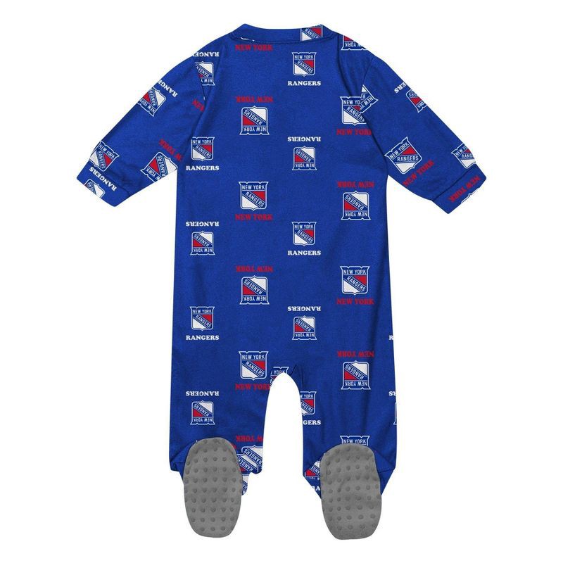 slide 3 of 3, NHL New York Rangers Infant Boys' Sleeper Bodysuit - 3-6M, 1 ct