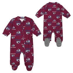 NHL Colorado Avalanche Infant Boys' Sleeper Bodysuit - 0-3M