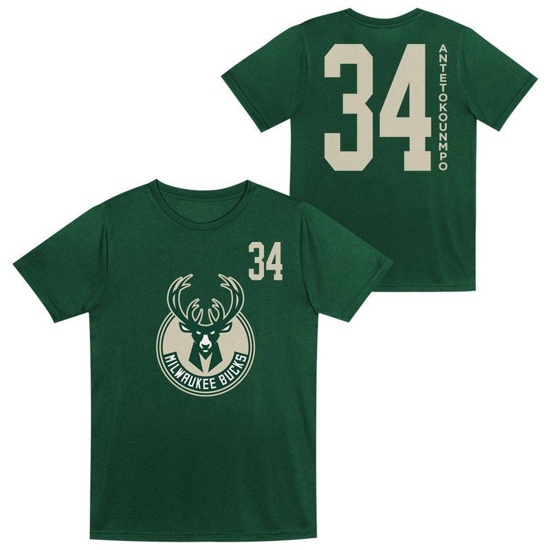 slide 1 of 3, NBA Milwaukee Bucks Kids' Giannis Antetokounmpo Performance T-Shirt - XS, 1 ct