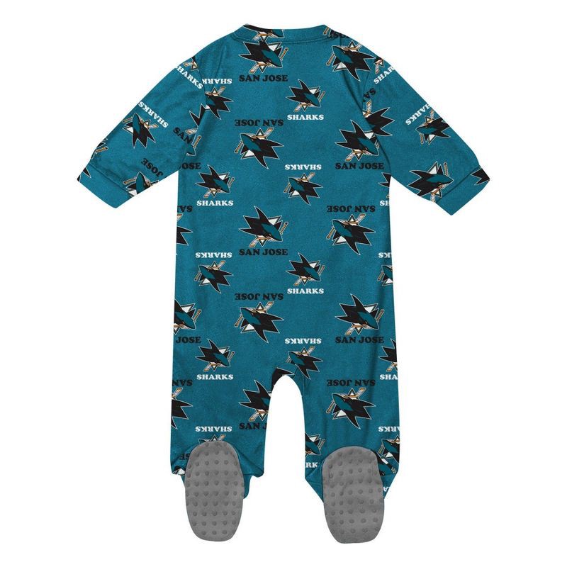 slide 3 of 3, NHL San Jose Sharks Infant Boys' Sleeper Bodysuit - 18M, 1 ct
