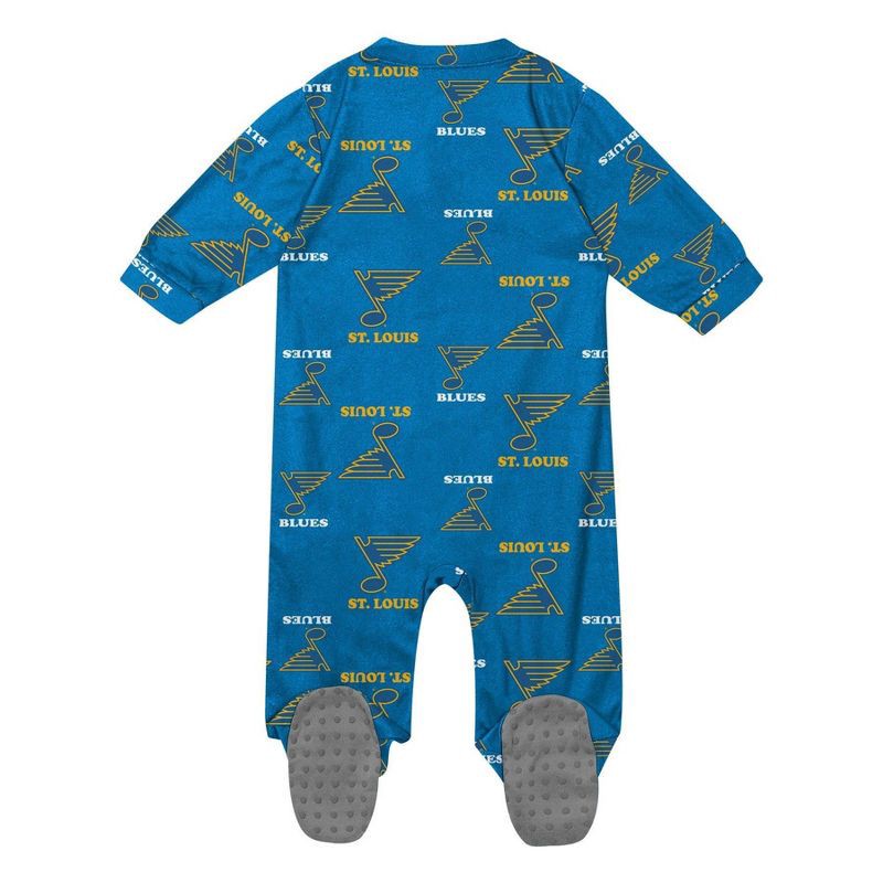 slide 3 of 3, NHL St. Louis Blues Infant Boys' Sleeper Bodysuit - 6-9M, 1 ct