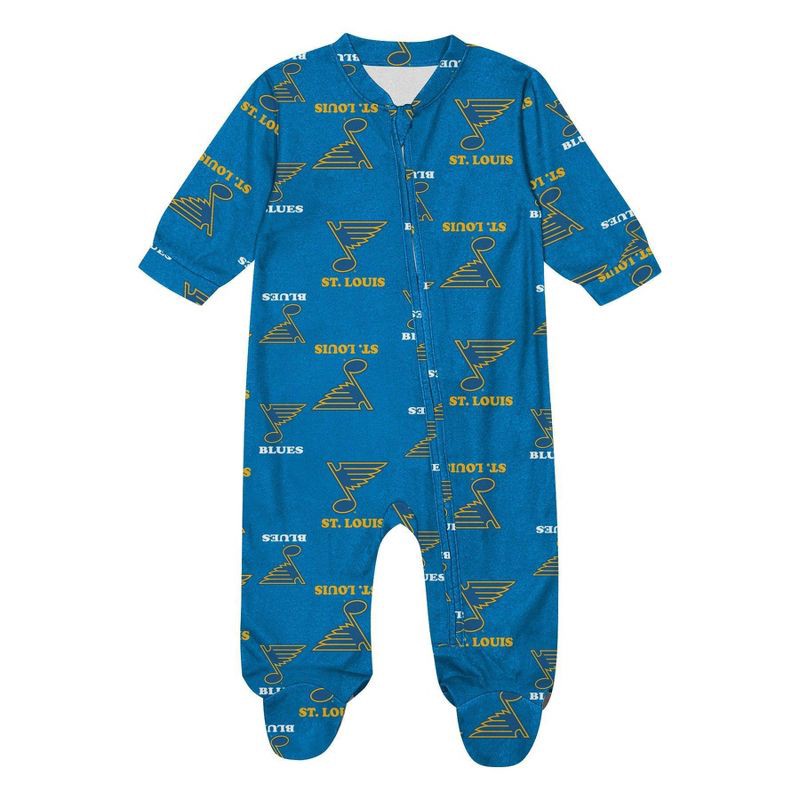 slide 2 of 3, NHL St. Louis Blues Infant Boys' Sleeper Bodysuit - 18M, 1 ct