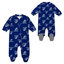 NHL Tampa Bay Lightning Infant Boys' Sleeper Bodysuit - 6-9M