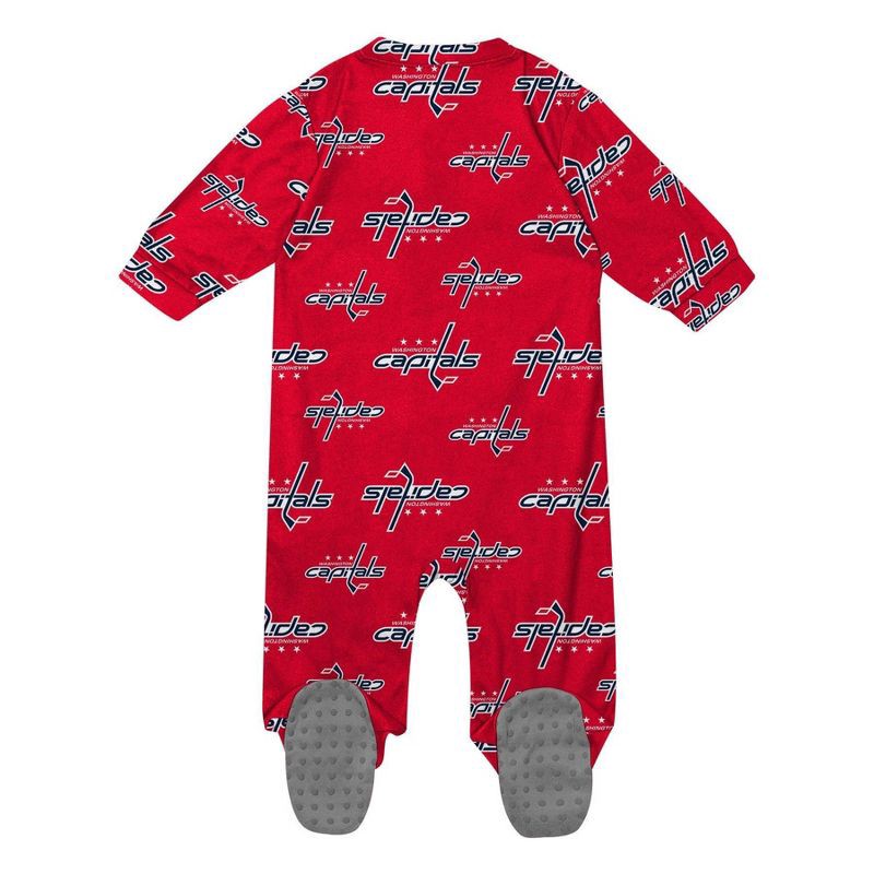 slide 3 of 3, NHL Washington Capitals Infant Boys' Sleeper Bodysuit - 3-6M, 1 ct