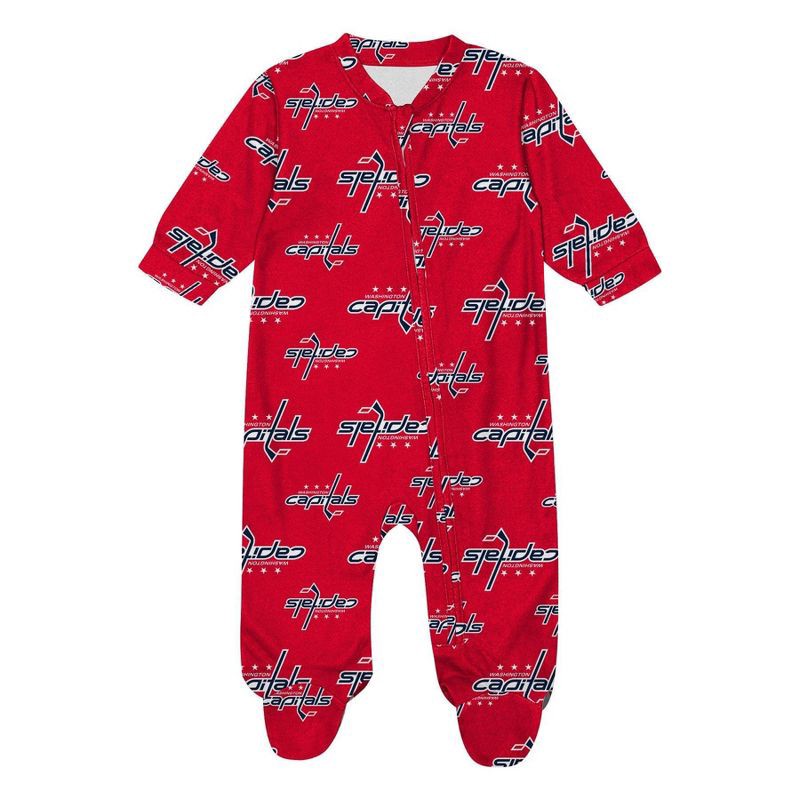 slide 2 of 3, NHL Washington Capitals Infant Boys' Sleeper Bodysuit - 18M, 1 ct