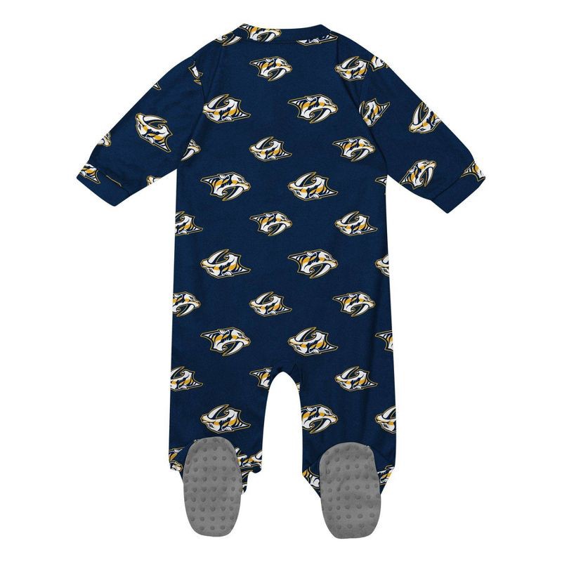 slide 3 of 3, NHL Nashville Predators Infant Boys' Sleeper Bodysuit - 3-6M, 1 ct