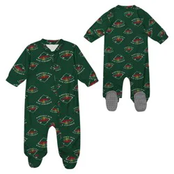 NHL Minnesota Wild Infant Boys' Sleeper Bodysuit - 18M