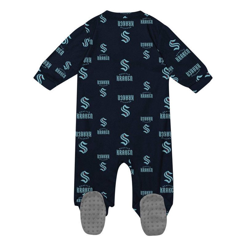 slide 3 of 3, NHL Seattle Kraken Infant Boys' Sleeper Bodysuit - 18M, 1 ct