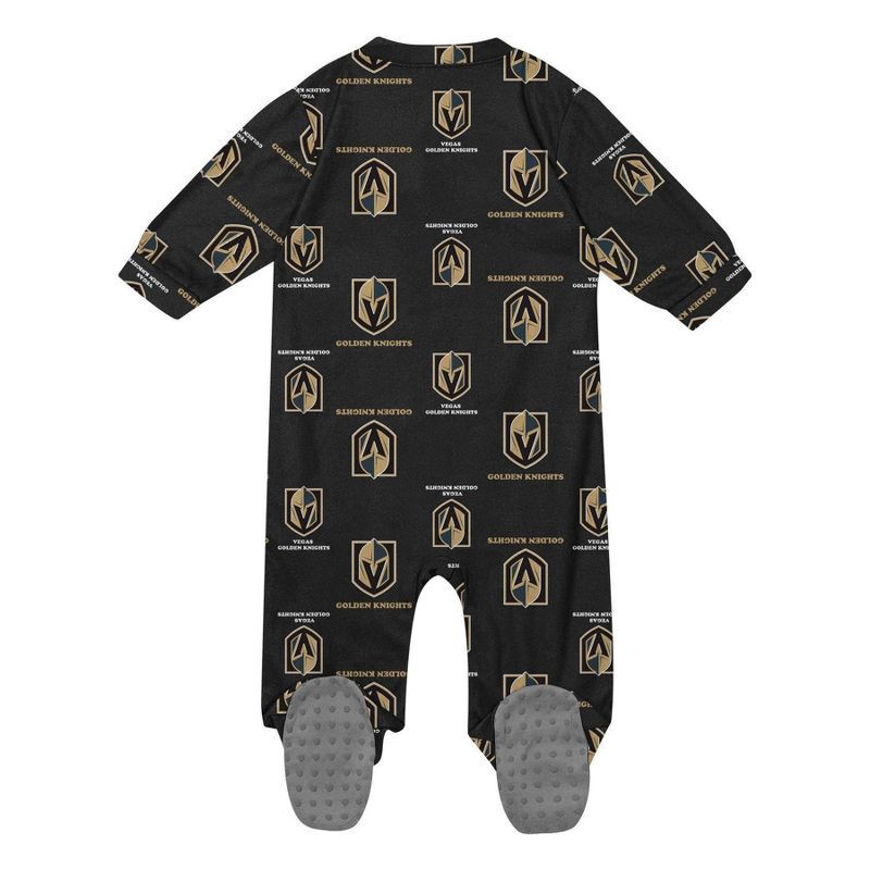 slide 3 of 3, NHL Vegas Golden Knights Infant Boys' Sleeper Bodysuit - 0-3M, 1 ct