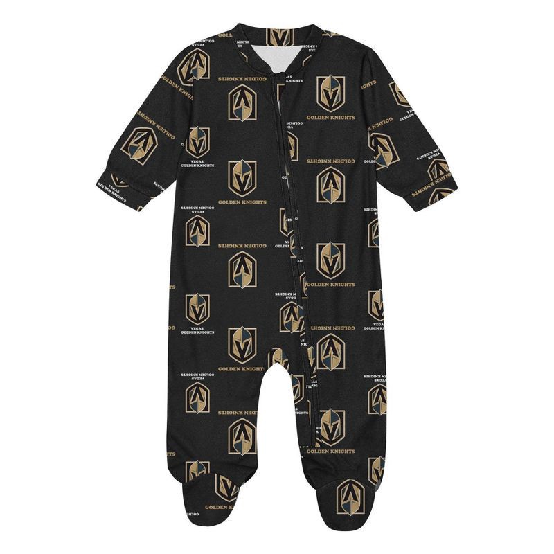 slide 2 of 3, NHL Vegas Golden Knights Infant Boys' Sleeper Bodysuit - 12M, 1 ct