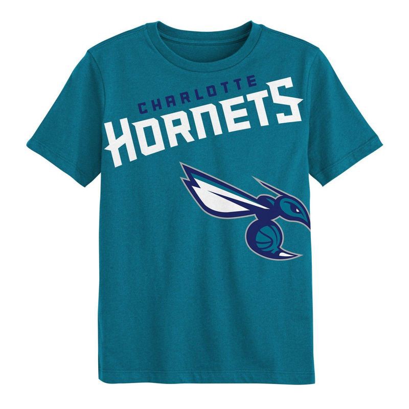 slide 2 of 3, NBA Charlotte Hornets Kids' Short Sleeve T-Shirt - XS, 1 ct