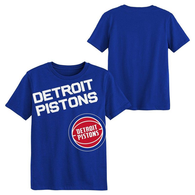 slide 1 of 3, NBA Detroit Pistons Kids' Short Sleeve T-Shirt - XS, 1 ct