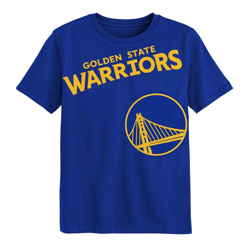 slide 2 of 3, NBA Golden State Warriors Kids' Short Sleeve T-Shirt - XS, 1 ct