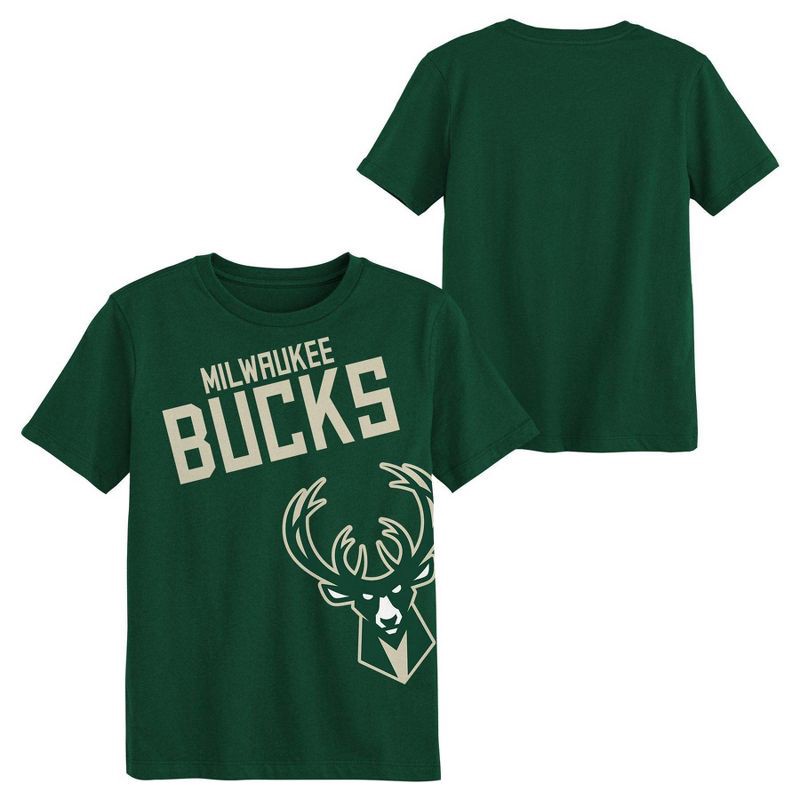 slide 1 of 3, NBA Milwaukee Bucks Kids' Short Sleeve T-Shirt - XS, 1 ct