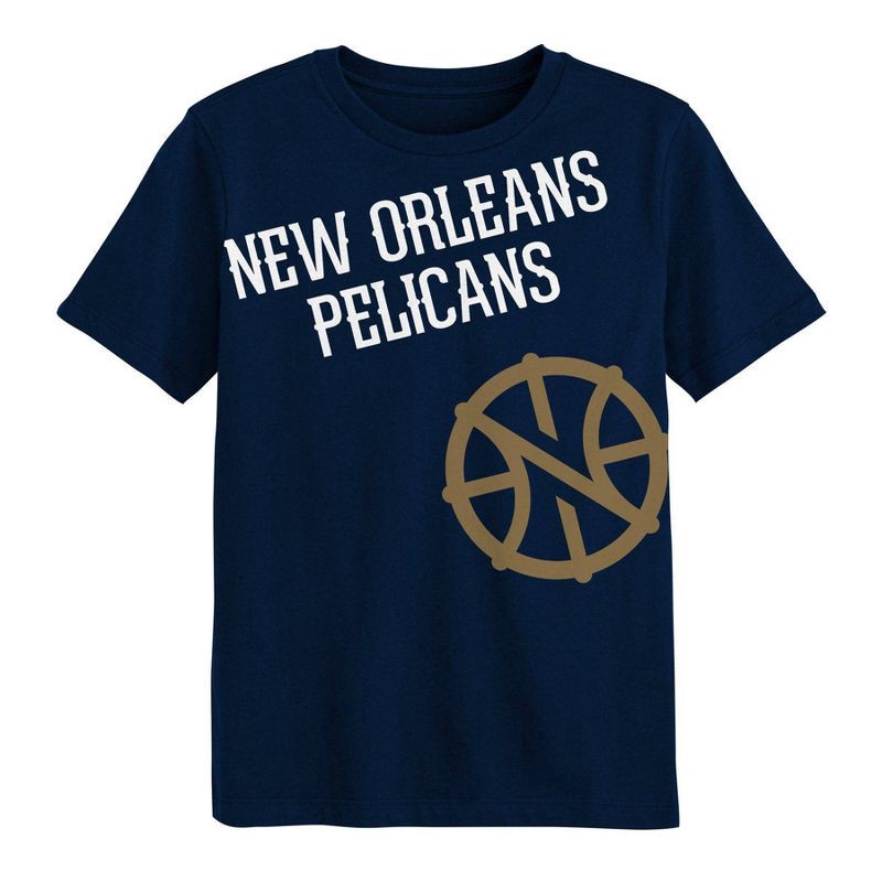 slide 2 of 3, NBA New Orleans Pelicans Kids' Short Sleeve T-Shirt - M, 1 ct