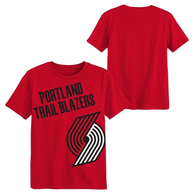 slide 1 of 3, NBA Portland Trail Blazers Kids' Short Sleeve T-Shirt - S, 1 ct